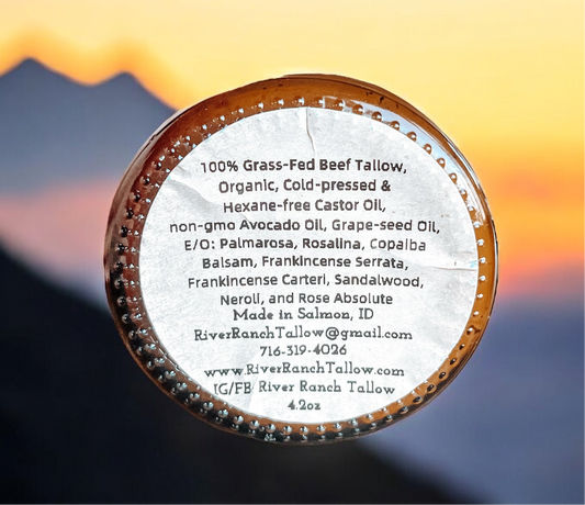 Anti-aging Tallow Face Cream - 4.2oz Glass Jar