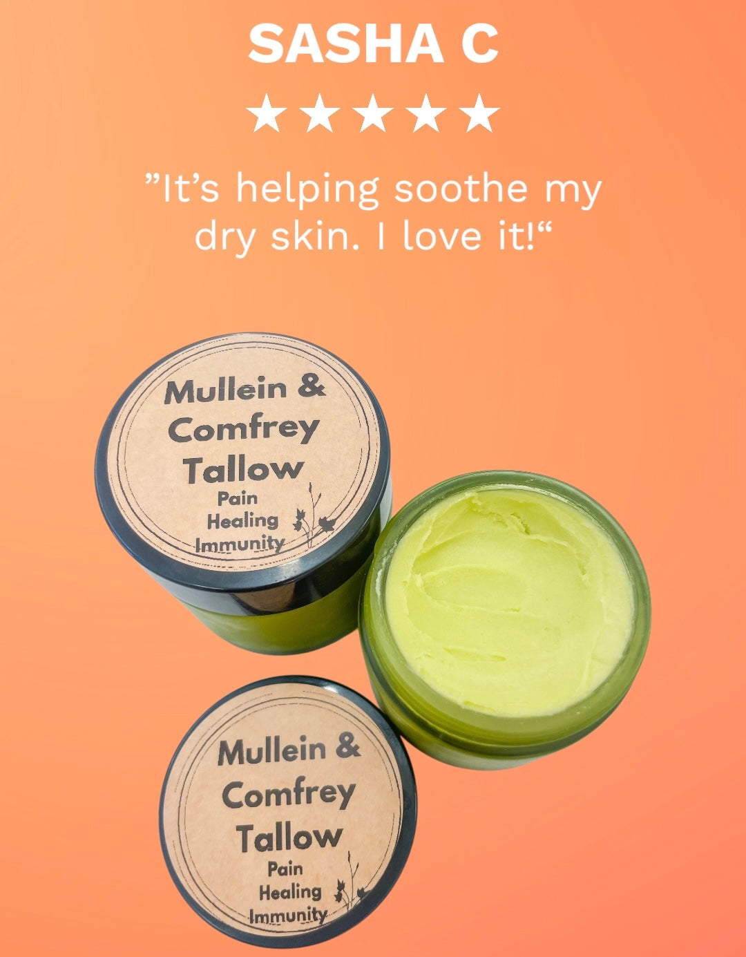 Mullein & Comfrey Tallow Balm - 2oz Jar