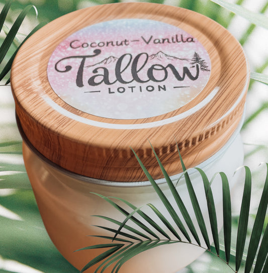 Coconut - Vanilla Tallow Lotion - 8oz. Jar