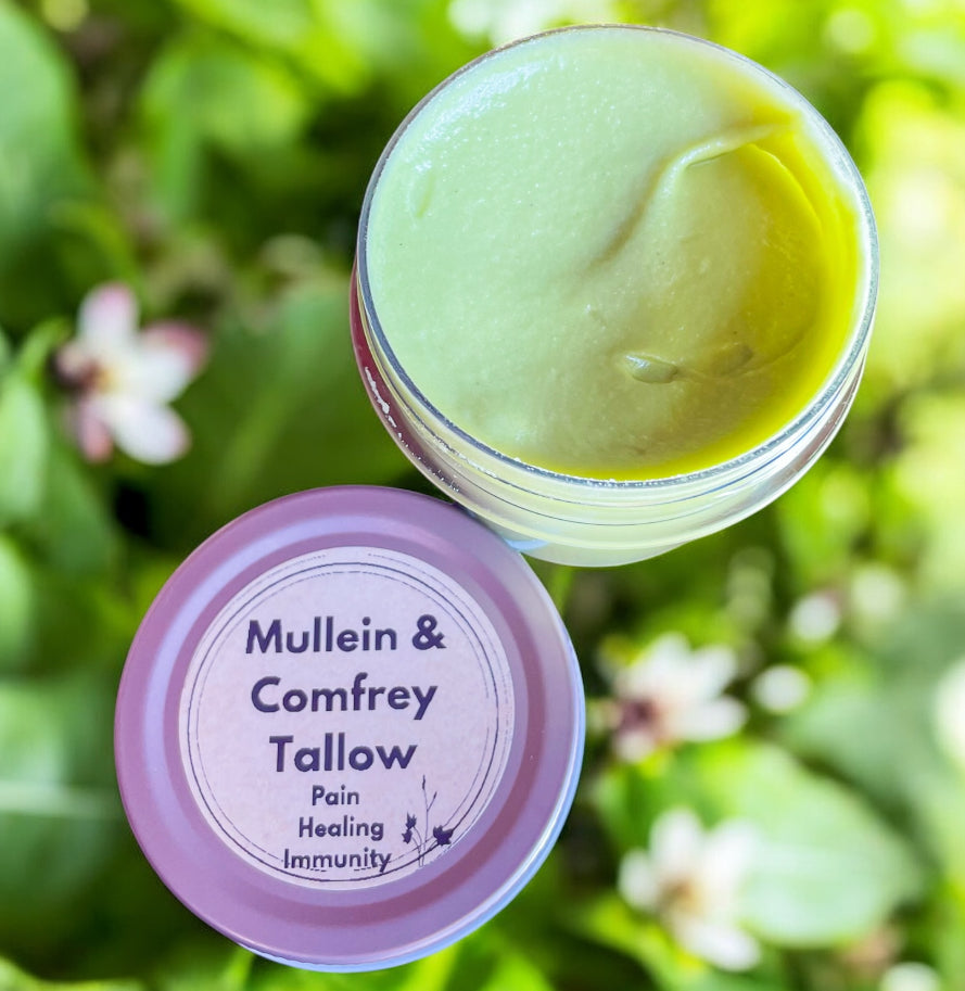 Mullein & Comfrey Tallow Balm - 4oz Jar
