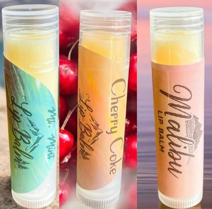 Lip Balm Trio - Malibu, Cherry Cola, & Mt. Mint - save 12%!