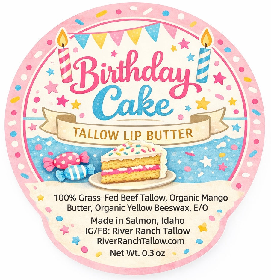 Birthday Cake Tallow Lip Butter
