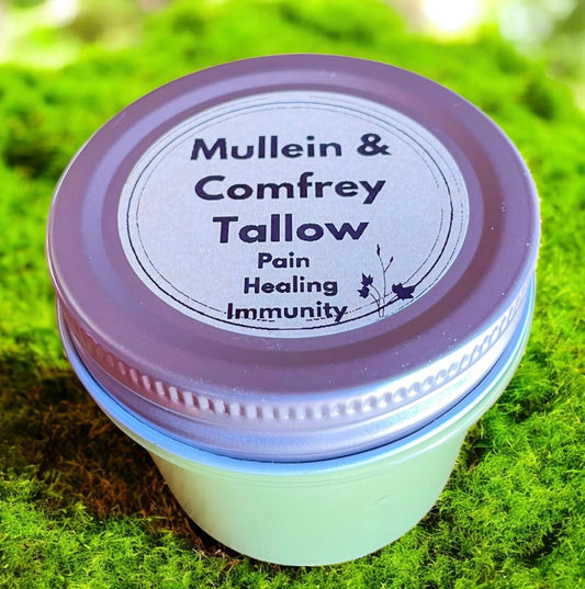 Mullein & Comfrey Tallow Balm - 4oz Jar
