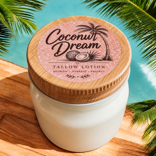 Coconut Dream Tallow Lotion - 8oz. Jar