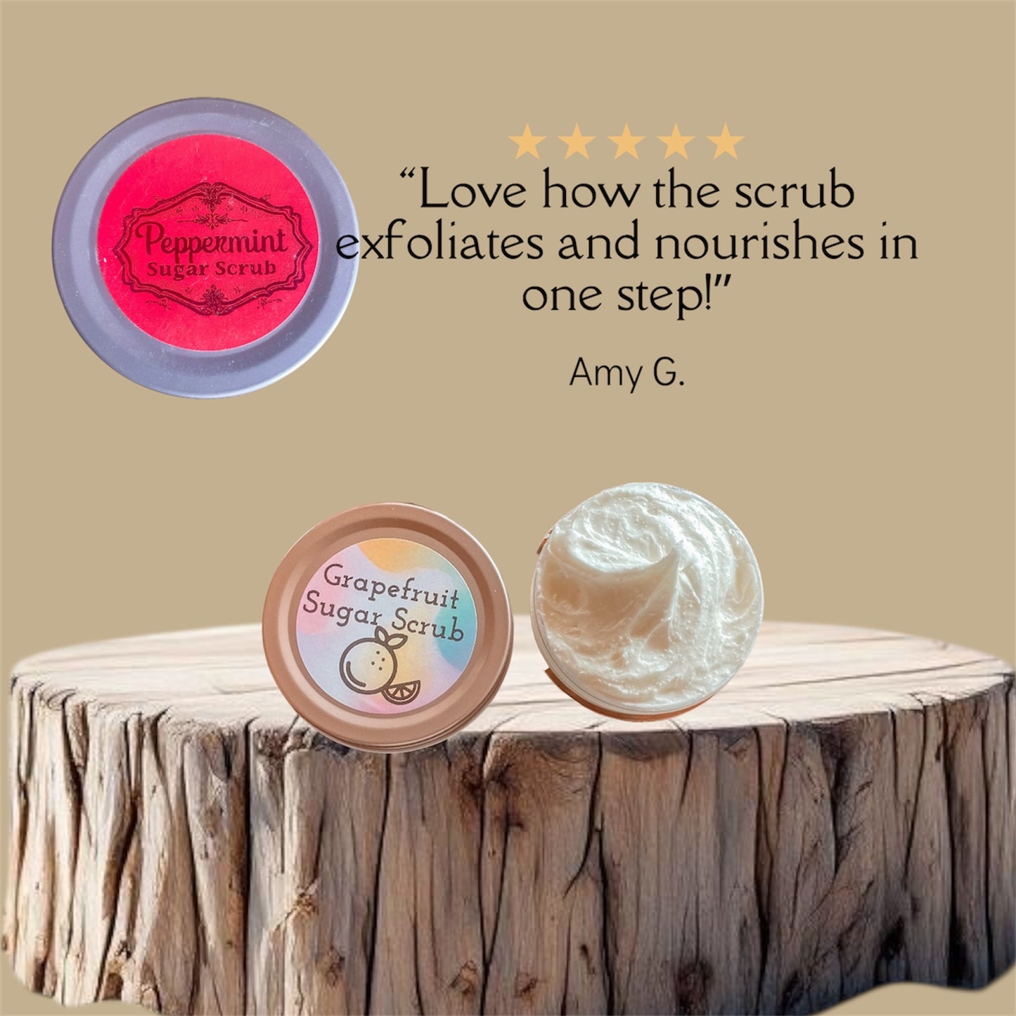 Grapefruit Tallow Sugar Scrub - 4oz. Jar